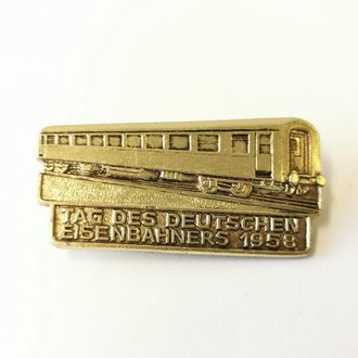 Deutschland nach 1945, DDR Leichtmetallabzeichen "Tag des Deutschen Eisenbahners 1958"