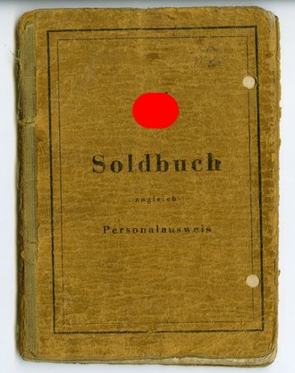 Soldbuch Waffen SS, ausgestellt am 7.August 1944 beim SS Pz.Grenadier Ausb. u. Ers. Batl. 1, später 12.SS. Pz. Div. Hitlerjugend, eingetragenes "Nahkampfmesser" und 4 Nahkampftage. Dazu Identy Document vom POW Camp 246 und Entlassungspapiere