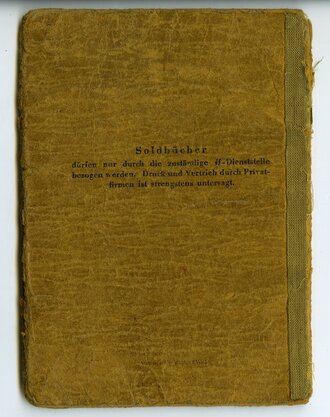 Soldbuch Waffen SS, ausgestellt am 7.August 1944 beim SS...