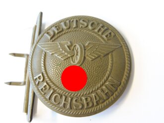 Deutsche Reichsbahn, Feldbindenschloß für Führer , Nickel, wohl ungetragenes Stück