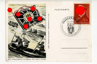 III. Reich - farbige Propaganda-Postkarte - " Mit...