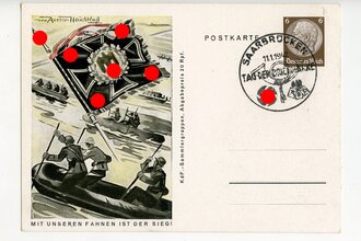 III. Reich - farbige Propaganda-Postkarte - " Mit...