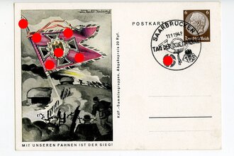 III. Reich - farbige Propaganda-Postkarte - " Mit...