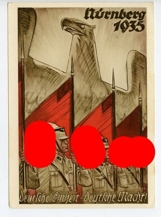 III. Reich - farbige Propaganda-Postkarte "...
