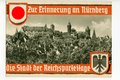 III. Reich - Propaganda-Postkarte " Die Stadt der Reichsparteitage Nürnberg 1935 ", gelaufen