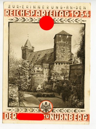 III. Reich - Propaganda-Postkarte " Die Stadt der Reichsparteitage Nürnberg 1935 ", gelaufen