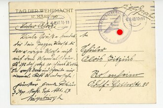 III. Reich - farbige Propaganda-Postkarte  " Tag der...