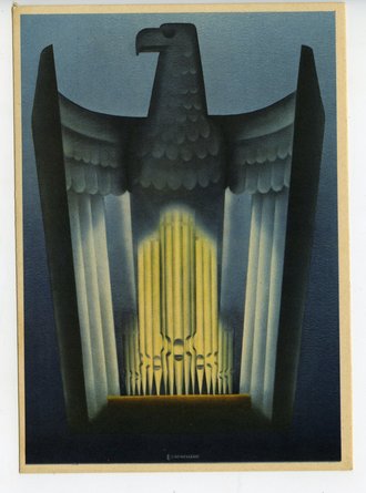 III. Reich - farbige Propaganda-Postkarte  " Deutschland, das Land der Musik" Nach einem Plakat der Reichsbahnzentrale Berlin