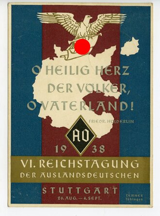 III. Reich - farbige Propaganda-Postkarte  "...