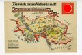 Farbige Propaganda-Postkarte  "Zurück zum Vaterland! 1935 Volksabstimmung"