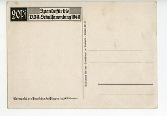 Propaganda-Postkarte "Aufmarsch der Deutschen in...