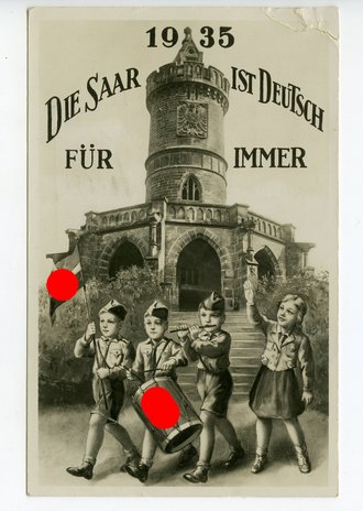 Propaganda-Postkarte " Die Saar ist Deutsch für...