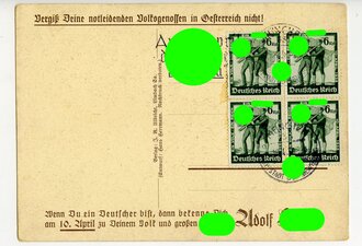 Propaganda-Postkarte " Deutsch-Oesterreich frei !...