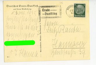 Propaganda-Postkarte " Deutsches Ernte-Dankfest auf dem Bückeberg"