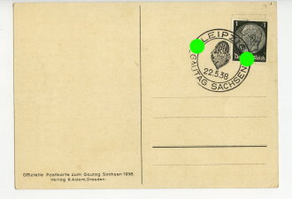 Propaganda-Postkarte " Gautag Leipzig NSDAP Sachsen...