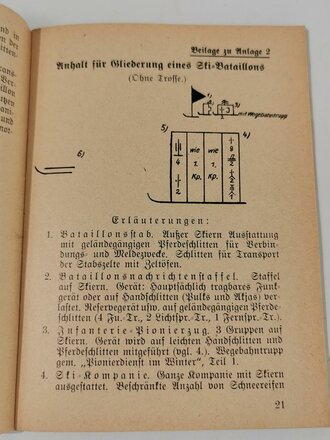 "Vorläufige Richtlininien für Ausbildung und Kampf von Skitruppen" vom 9.12.1941 mit 64 Seiten