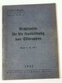 "Vorläufige Richtlininien für Ausbildung und Kampf von Skitruppen" vom 9.12.1941 mit 64 Seiten