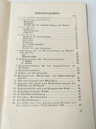 Kriegsmarine, Handbuch für Signalkunde " der Signalgast" 43 Seiten, datiert 1935