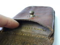 1.Weltkrieg, Patronentasche für Maschinengewehr Schützen. Ungeschwärztes Leder, fasst 5 Schuß. Guter Zustand, Kammerstück von 1905