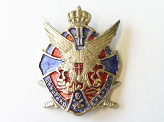 Krajina ( Jugoslawien ) Metallabzeichen einer Einheit der Serbischen Armee ?? Höhe 60mm