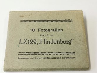 10 Fotografien 6,5 x 9 cm "LZ129 Hindenburg", vom Umschlag gelöst