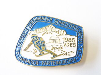 Abzeichen "Deutsche Eisenbahner Ski-Meisterschaft Garmisch Partenkirchen 1985"