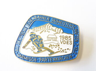 Abzeichen "Deutsche Eisenbahner Ski-Meisterschaft Garmisch Partenkirchen 1985"