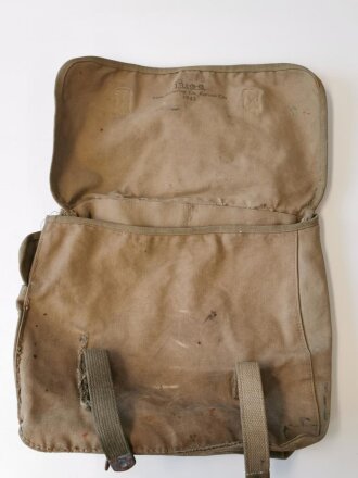 U.S. 1942 dated mussette bag, heavy used example