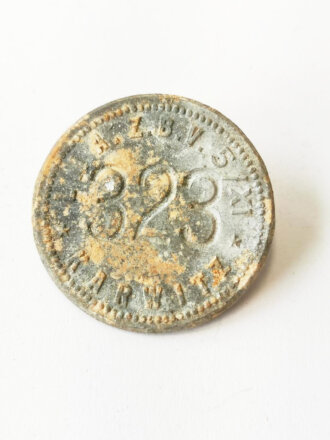 Werkzugangsmarke der Luftwaffen Munitionsanstalt Karwitz...