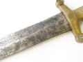Russland, Faschinenmesser datiert 1878, die Klinge narbig