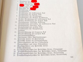 Organisationsbuch der NSDAP 6.Auflage 1940, Einband abgegriffen, sonst gut