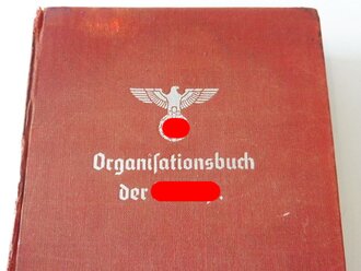 Organisationsbuch der NSDAP 6.Auflage 1940, Einband abgegriffen, sonst gut