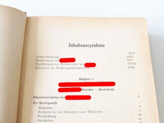 Organisationsbuch der NSDAP 6.Auflage 1940, Einband abgegriffen, sonst gut