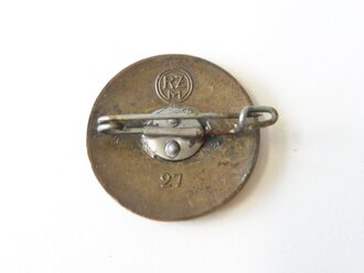 Mitgliedsabzeichen NSDAP 23mm, emailliert, unbeschädigt, Hersteller RZM 27