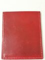 Rote Lederhülle für ein Mitgliedsbuch der NSDAP, Hersteller RZM L4/653/38