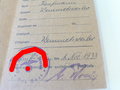 NSDAP Papiernachlass eines politischen Leiters der Ortsgruppe Wemmetsweiler (Saar ) bestehend aus Mitgliedsbuch NSDAP , Amswalter Ausweis  von 1933, Vorläufiger Ausweis für pol.Leiter von 1935 und diversem Schriftverkehr