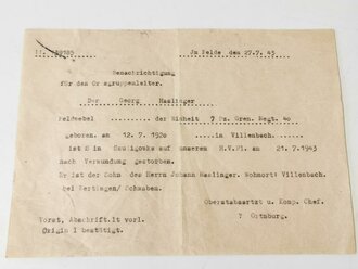 NSDAP Papiernachlass eines politischen Leiters der Ortsgruppe Villenbach(Schwaben) bestehend aus Mitgliedsbuch NSDAP, eingetreten 1935 , Politischer Leiter Ausweis  von 1941 sowie Entnazifizierung