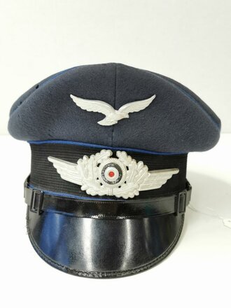 Luftwaffe, Schirmmütze für Mannschaften der Sanitätstruppe. Kopfgrösse 55