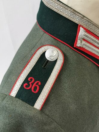 Heer, Waffenrock für einen Unteroffizier im Artillerie Regiment 36, Die Effekten original vernäht, "Geprüft" Stempel der Kammer im Innenfutter