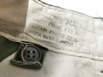 U.S. M51 Trousers, field, size regular small, used, 2 buttons defect