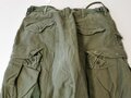 U.S. M51 Trousers, field, size regular small, used, 2 buttons defect