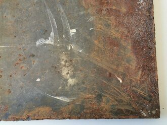 Emailleschild " NSKK " 40 x 40 cm, grob gereinigter Fundzustand