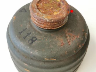 Gasmaskenfilter Auer datiert 1943, ungereinigtes Stück