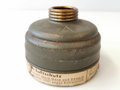 Luftschutz Gasmaskenfilter Auer datiert 1943, ungereinigtes Stück