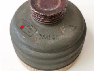 Luftschutz Gasmaskenfilter Auer datiert 1943,...