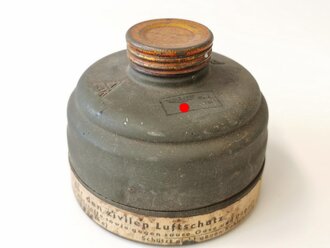 Luftschutz Gasmaskenfilter Auer datiert 1943,...