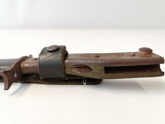 1.Weltkrieg, DEMAG Grabendolch. Die Klinge leicht beschliffen, Originallack, ungereinigtes Stück