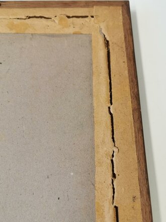 Verleihungsurkunde zum Ehren Hirschfänger an einen Revierjäger in Darmstadt 1930. Original gerahmt, Maße des Rahmes 39 x 46cm