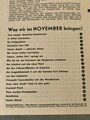 Das Deutsche Mädel - Die Zeitschrift des BDM, Jahrgang 1939 Novemberheft, gelocht