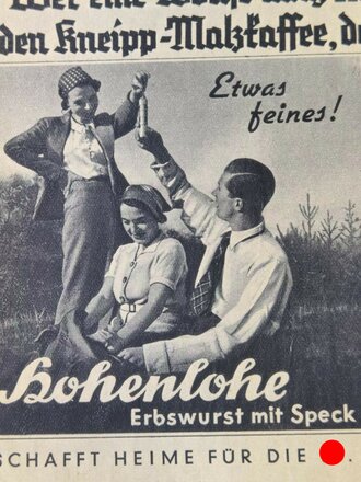Das Deutsche Mädel - Die Zeitschrift des BDM, Jahrgang 1938 Maiheft, gelocht